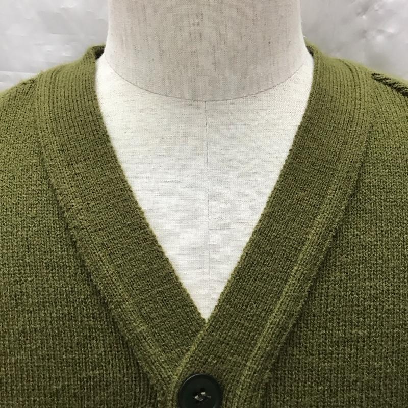 コムデギャルソン COMME des GARCONS カーディガン 長袖 sz-n006 厚手カーディガン 前開きカーディガン 長袖ニットカーディガン XL 無地 カーキ / カーキ / メンズ USED 古着 中古 10122686