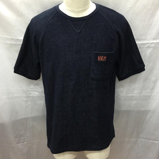 ハリウッドランチマーケット HOLLYWOOD RANCH MARKET カットソー 半袖 L 無地 紺 / ネイビー /  メンズ USED 古着 中古 10113473