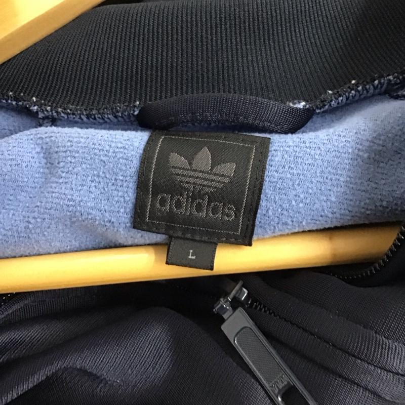 アディダス adidas ジャケット、上着 ジャケット、ブレザー トラックジャケット 00s L 無地 紺 / ネイビー / レディース USED 古着 中古 10131559