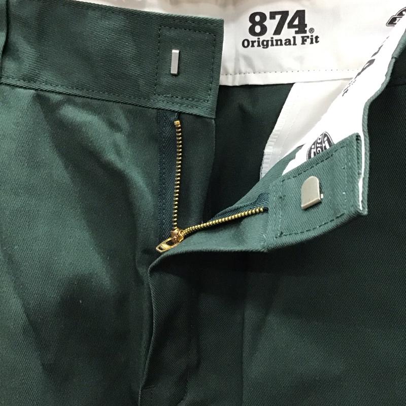 ディッキーズ Dickies パンツ チノパン 874 ワークパンツ 34 ロゴ、文字 緑 / グリーン /  メンズ USED 古着 中古 10122601
