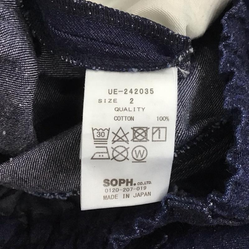 ユニフォームエクスペリメント uniform experiment パンツ デニム、ジーンズ デニムパンツ ワイドパンツ カジュアルパンツ 2 無地 インディゴ / インディゴ / メンズ USED 古着 中古 10130500