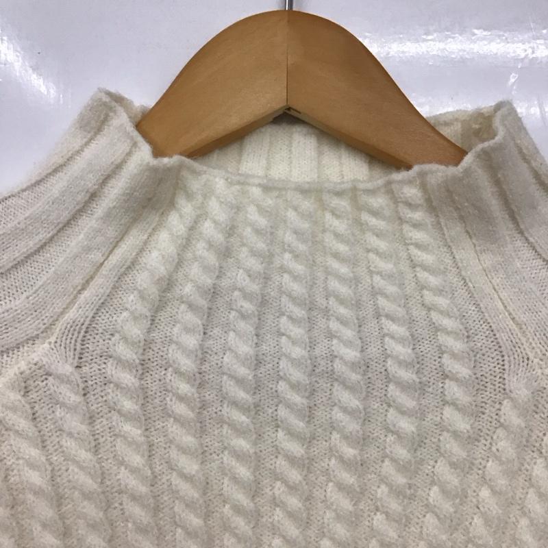 フラーネ Frene ニット、セーター 長袖 FREE 無地 白 / ホワイト / レディース USED 古着 中古 10130287