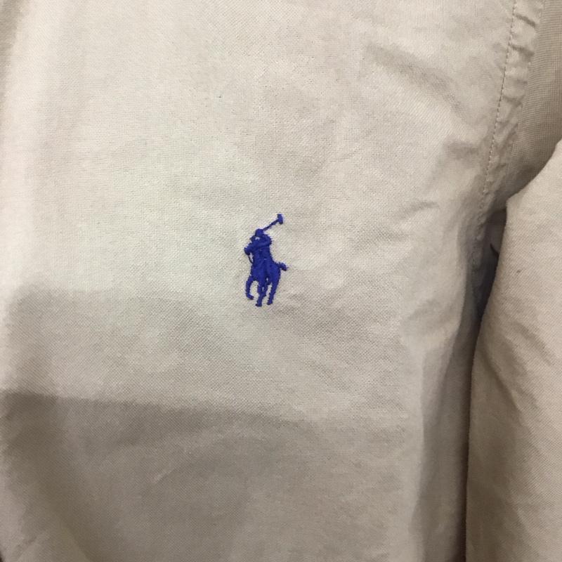 ラルフローレン RALPHLAUREN シャツ、ブラウス 長袖 長袖シャツ カラーシャツ 長袖カットソー ボタンダウンシャツ S ロゴ、文字 ベージュ / ベージュ / メンズ USED 古着 中古 10107318
