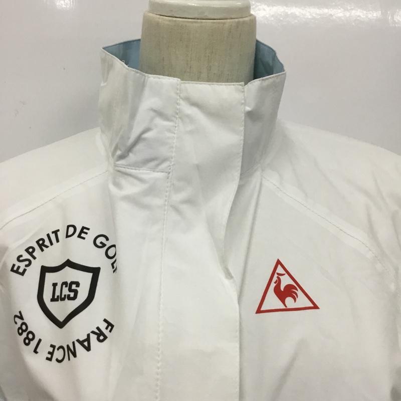 ルコックスポルティフ le coq sportif ウェア ウェア QGWNJH00W レインウエア ゴルフ 上下セット ジャケット パンツ LL ロゴ、文字 白 / ホワイト / X 黒 / ブラック / X 水色 / ライトブルー / レディース USED 古着 中古 10135537
