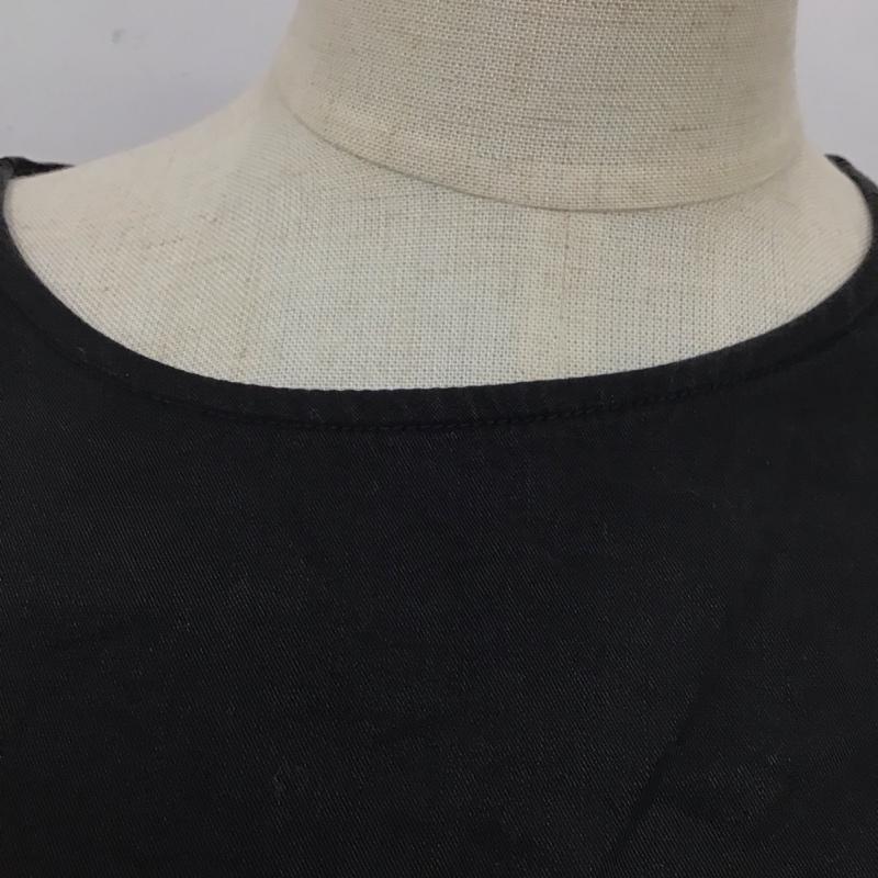 センスオブプレイス SENSEOFPLACE カットソー 半袖 半袖カットソー 無地Tシャツ クルーネックカットソー 無地 黒 / ブラック / レディース USED 古着 中古 10114334