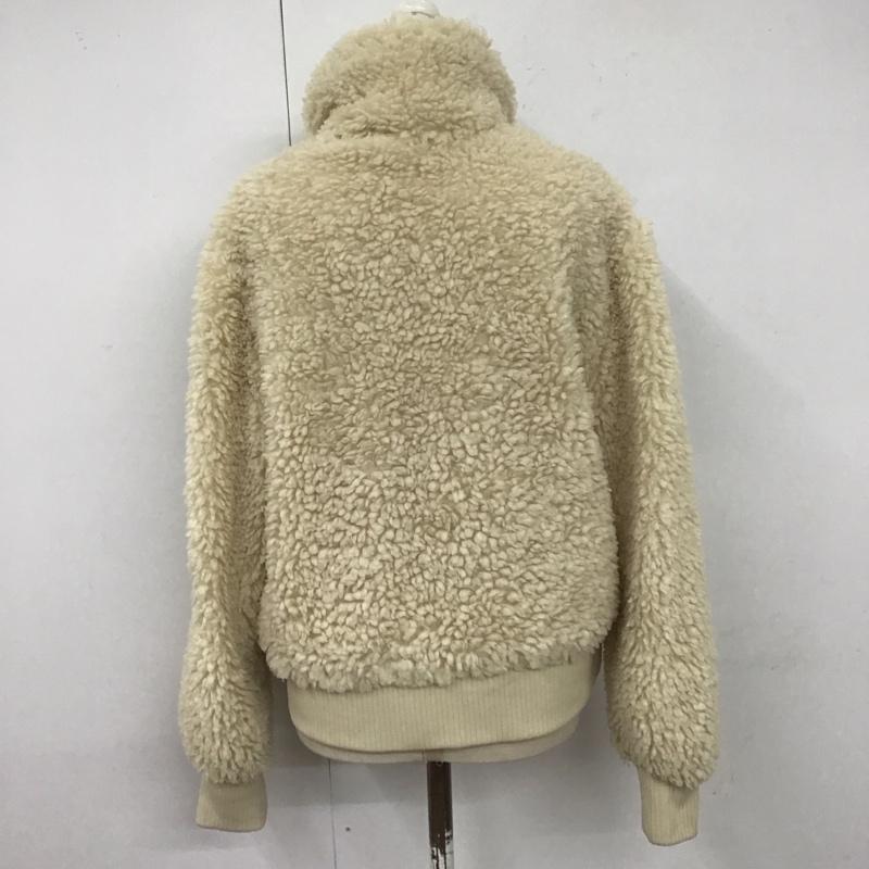 ザラ ZARA パーカー 長袖 ジップパーカー S 無地 アイボリー / アイボリー / レディース USED 古着 中古 10110503