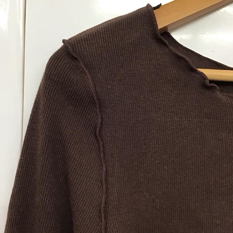 アルシーヴ archives カットソー 長袖 M 無地 茶 / ブラウン / レディース USED 古着 中古 10131087