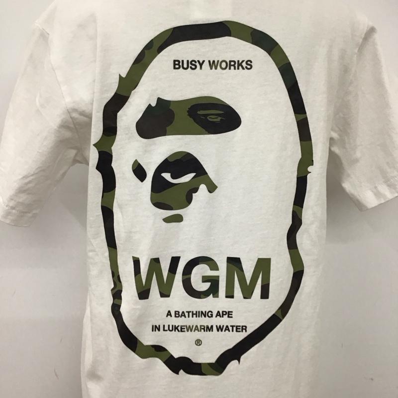 アベイシングエイプ A BATHING APE Tシャツ 半袖 半袖カットソー プリントTシャツ クルーネックカットソー XS プリント 白 / ホワイト / レディース USED 古着 中古 10117487