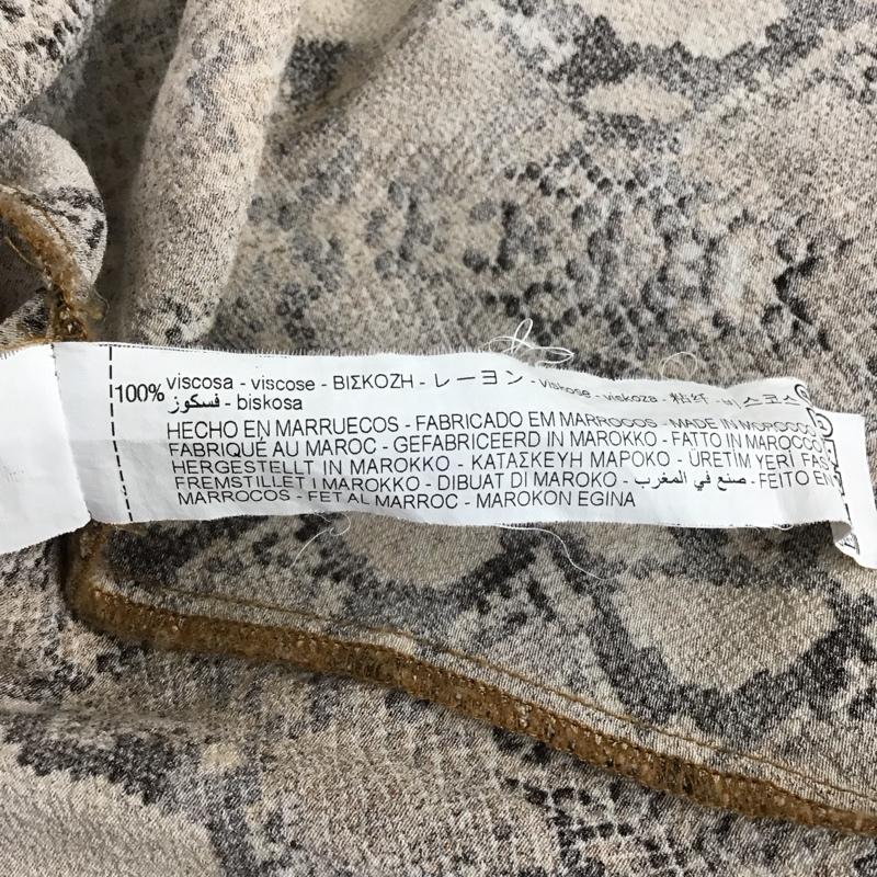 ザラ ZARA シャツ、ブラウス 長袖 8091 710 038 M ヘビ柄 茶 / ブラウン / レディース USED 古着 中古 10109408