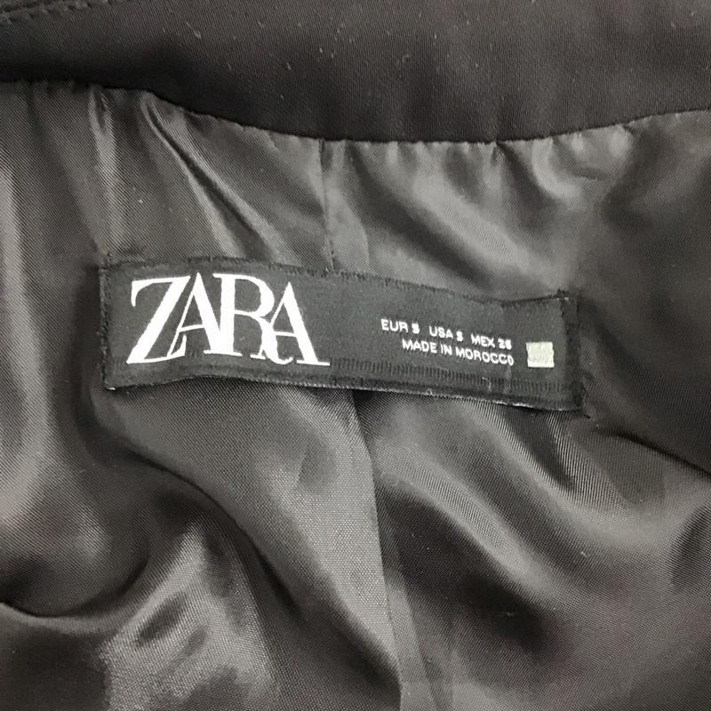 ザラ ZARA ジャケット、上着 ジャケット、ブレザー 8215 666 800 肩パット ロング丈 S 無地 黒 / ブラック / レディース USED 古着 中古 10112942