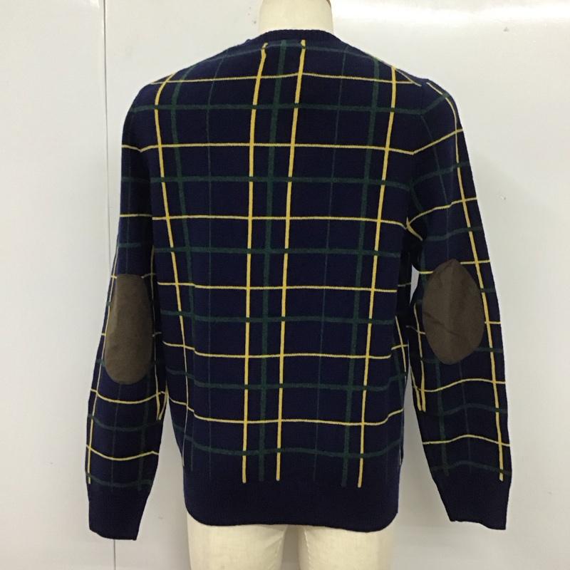 ブルックスブラザーズ BROOKS BROTHERS カーディガン 長袖 長袖ニットカーディガン リブニットカーディガン 前ボタン M チェック マルチカラー / マルチカラー / メンズ USED 古着 中古 10112833