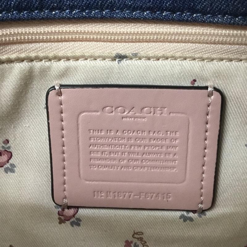 コーチ COACH トートバッグ トートバッグ F67415 デニム ロゴ、文字 青 / ブルー / レディース USED 古着 中古 10133827