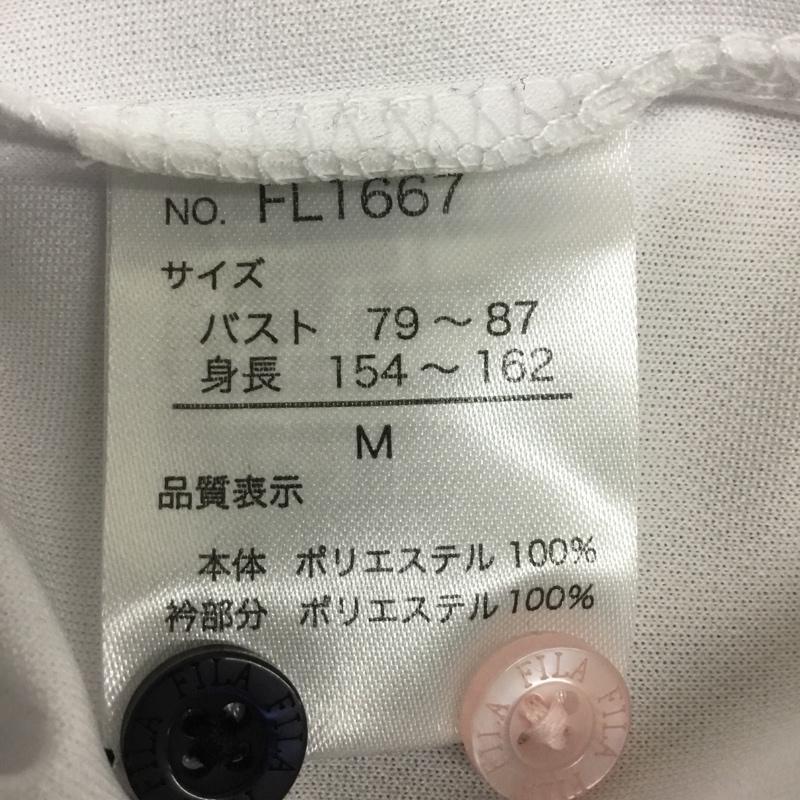 フィラ FILA ポロシャツ 半袖 FL1667 速乾 吸汗 タグ付き M ロゴ、文字 白 / ホワイト / レディース USED 古着 中古 10133057