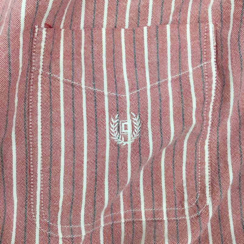 チャップス CHAPS シャツ、ブラウス 長袖 ボタンダウン ストライプ L ワンポイント X ワンポイント 赤 / レッド / X 赤 / レッド / メンズ USED 古着 中古 10115514