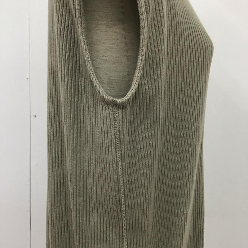 フリークスストア FREAK S STORE ワンピース ロングスカート 192-31106 ノースリーブ リブ 前後着 2WAY FREE 無地 カーキ / カーキ /  レディース USED 古着 中古 10133446