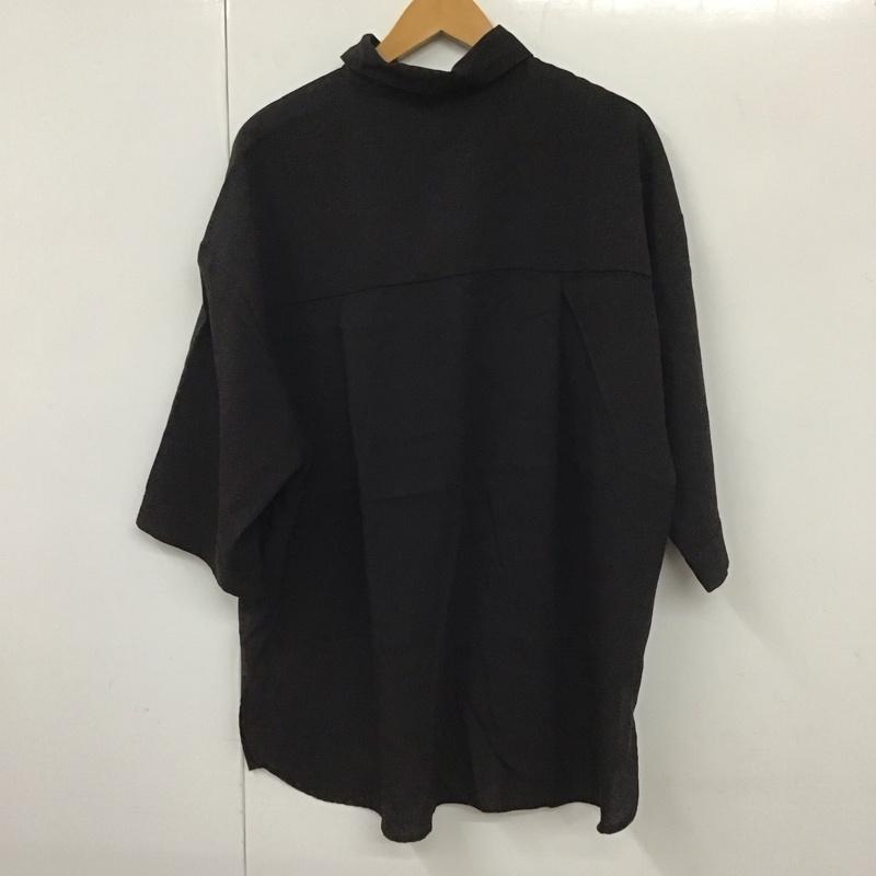ローリーズファーム LOWRYS FARM シャツ、ブラウス 七分袖 LF623030AD 五分袖 FREE 無地 黒 / ブラック / レディース USED 古着 中古 10130795
