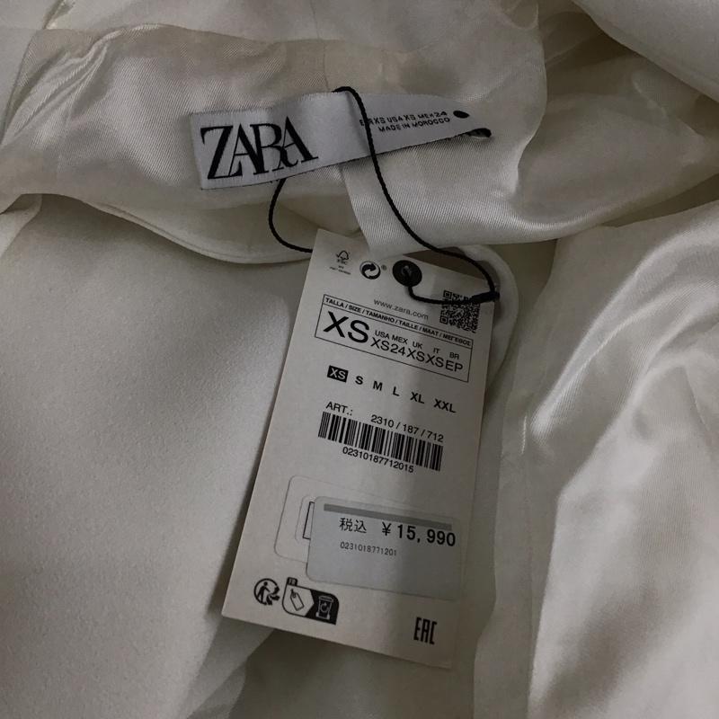 ザラ ZARA ジャケット、上着 ジャケット、ブレザー 2310 187 712 ベルト付きジャケット XS 無地 白 / ホワイト / レディース USED 古着 中古 10118797