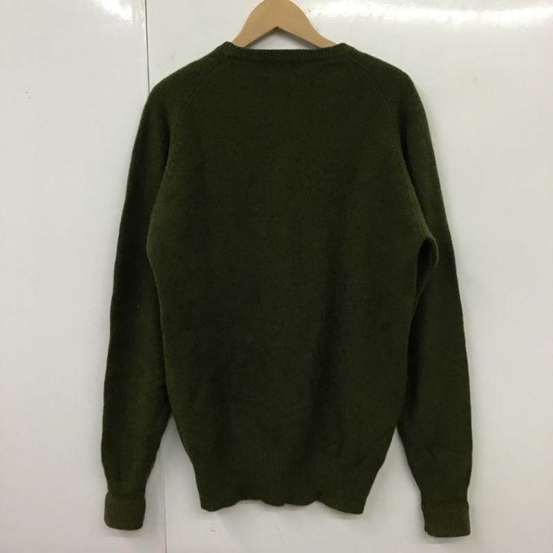 ニューヨーカー NEWYORKER ニット、セーター 長袖 L 無地 緑 / グリーン / メンズ USED 古着 中古 10120194