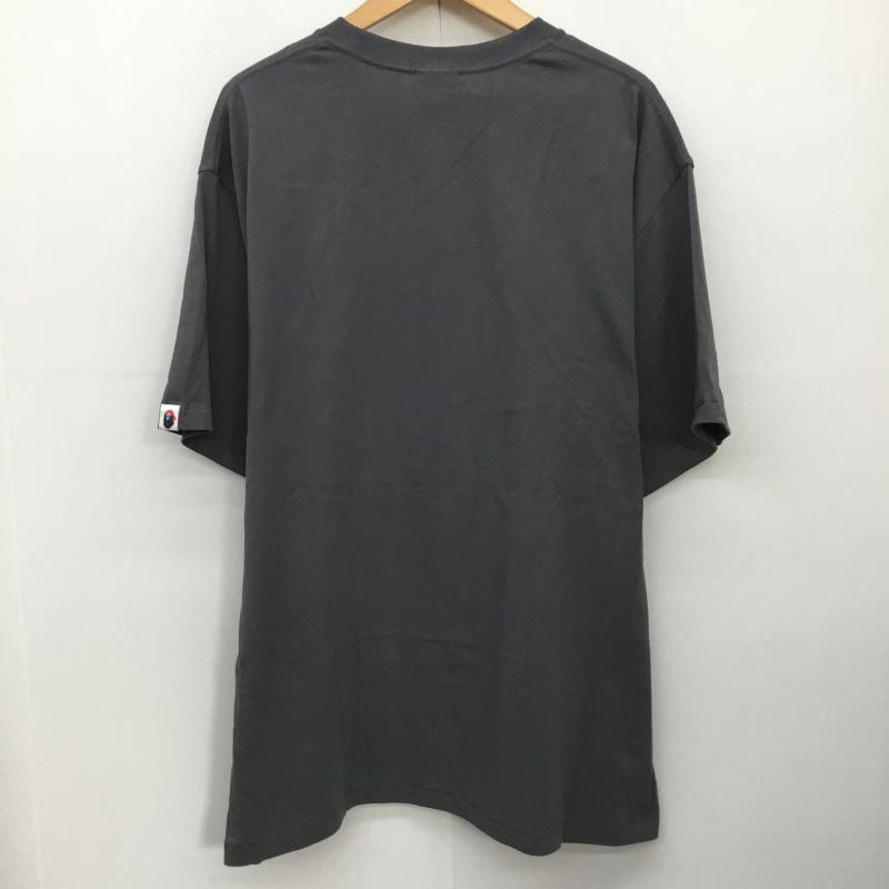 アベイシングエイプ A BATHING APE Tシャツ 半袖 XXL ロゴ、文字 チャコールグレー / チャコールグレー / メンズ USED 古着 中古 10139623