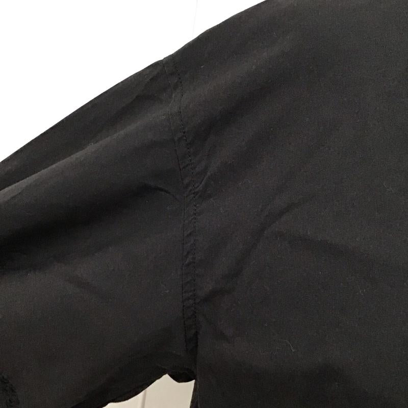 エヘカソポ ehka sopo シャツ、ブラウス 半袖 1710087 レーススタンド襟 FREE 無地 黒 / ブラック / レディース USED 古着 中古 10116482