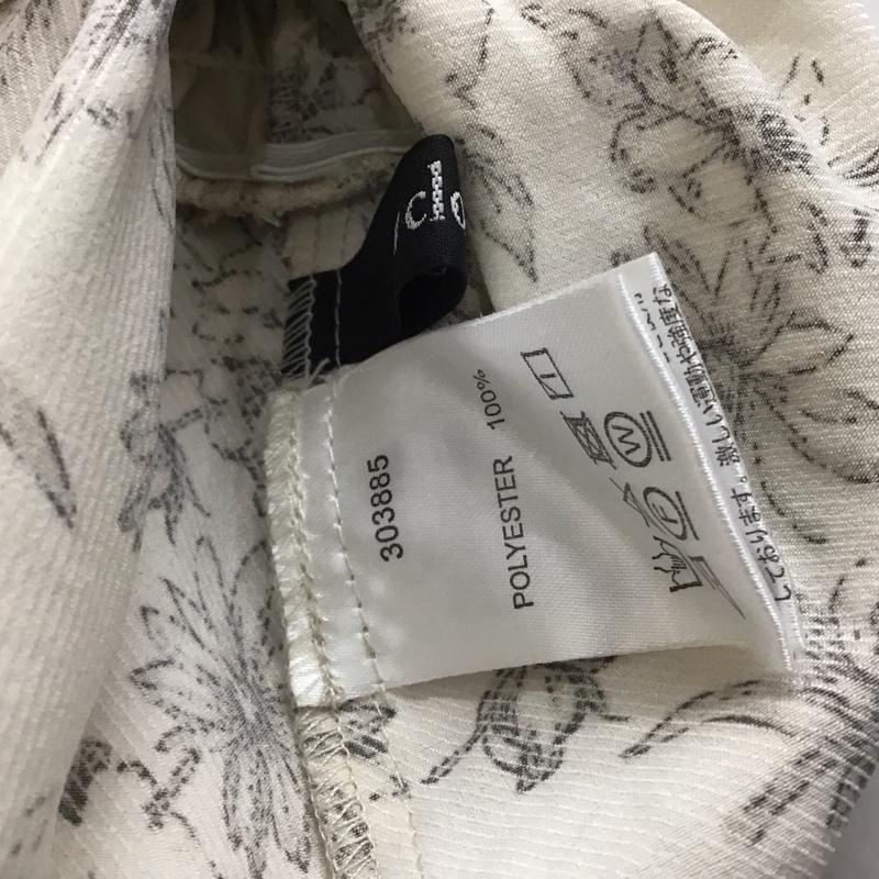 ダブルクローゼット w closet カットソー 長袖 303885 スクエアネック花柄シャーリングプルオーバー FREE 花柄 アイボリー / アイボリー /  レディース USED 古着 中古 10108408