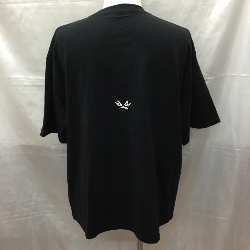 パブリュクス PUBLUX Tシャツ 半袖 半袖カットソー プリントTシャツ クルーネックカットソー L プリント 黒 / ブラック / メンズ USED 古着 中古 10114045