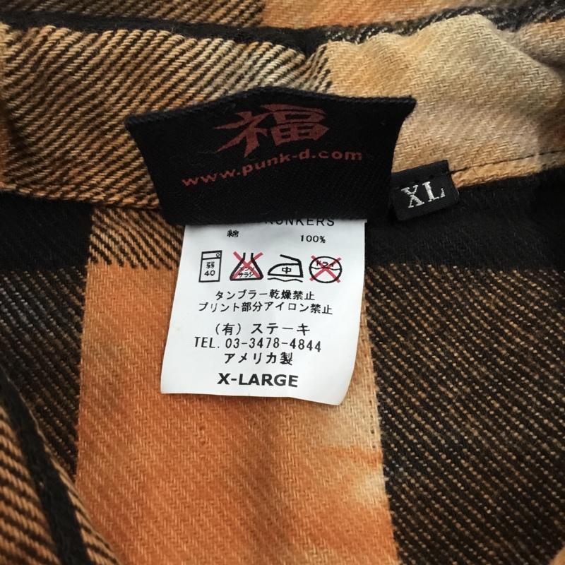 パンクドランカーズ PUNK DRUNKERS シャツ、ブラウス 長袖 長袖シャツ カラーシャツ ポケットシャツ 長袖カットソー チェックシャツ XL チェック マルチカラー / マルチカラー / メンズ USED 古着 中古 10121778