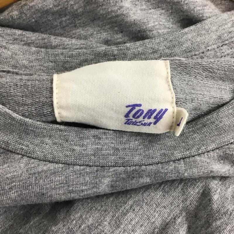 トニータイズサン TONY TAIZSUN カットソー 長袖 長袖カットソー 無地カットソー クルーネック L 無地 白 / ホワイト / X 灰 / グレー / メンズ USED 古着 中古 10138149