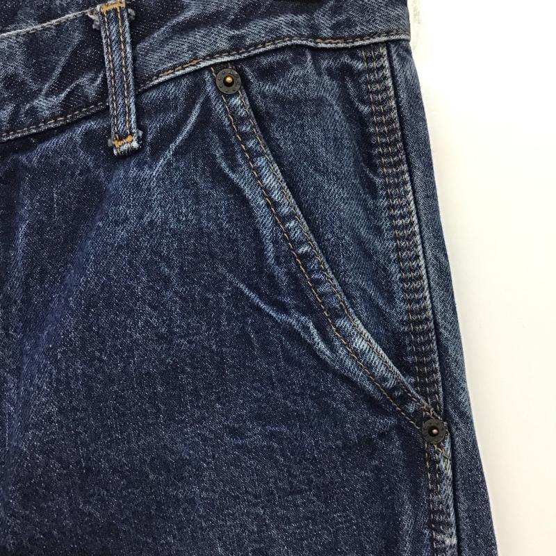 カーハート Carhartt パンツ デニム、ジーンズ デニムパンツ スリムパンツ カジュアルパンツ apc コラボ 30インチ ロゴ、文字 インディゴ / インディゴ / メンズ USED 古着 中古 10136195