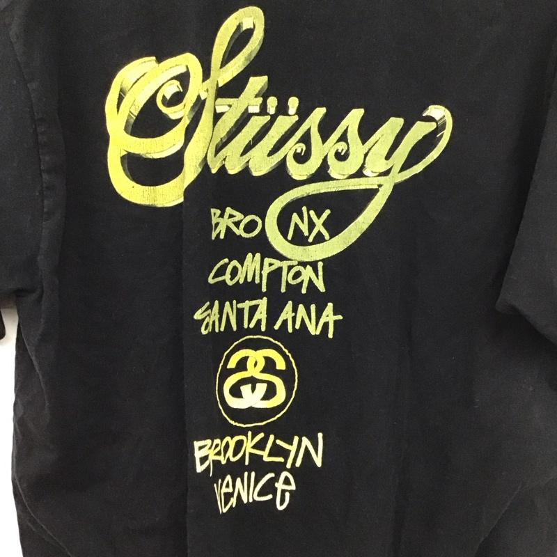 ステューシー STUSSY Tシャツ 半袖 L プリント X ロゴ、文字 黒 / ブラック / メンズ USED 古着 中古 10137006