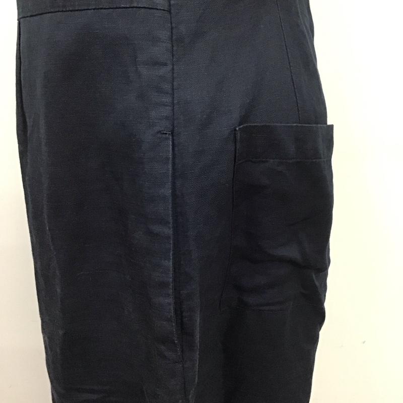 グリーンレーベルリラクシング green label relaxing サロペット・オーバーオール サロペット、オーバーオール 3626-105-1993 リヨセル フレアオールインワン 38 無地 紺 / ネイビー / レディース USED 古着 中古 10133418