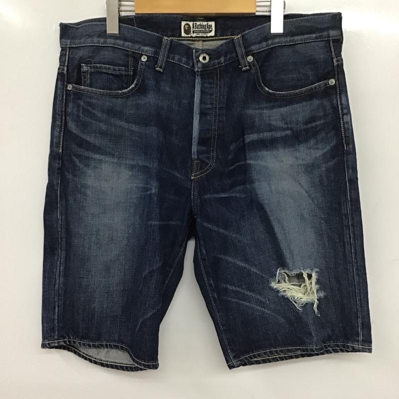 アベイシングエイプ A BATHING APE パンツ デニム、ジーンズ デニムパンツ XL プリント インディゴ / インディゴ / メンズ USED 古着 中古 10139718