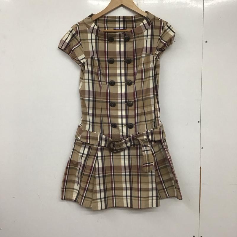 バーバリーブルーレーベル BURBERRY BLUE LABEL ワンピース ミニスカート 38 チェック マルチカラー / マルチカラー / レディース USED 古着 中古 10139383