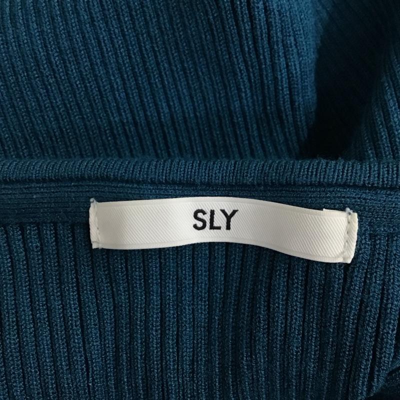 スライ SLY カットソー 長袖 030DAH70-5510-1 SQUARE NECK PUFF SLEEVE トップス スクエアネック FREE 無地 青 / ブルー / レディース USED 古着 中古 10115893