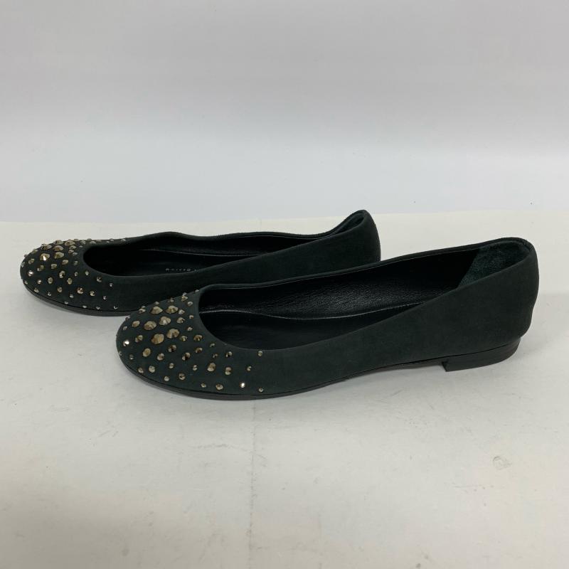 ジュゼッペザノッティデザイン GIUSEPPE ZANOTTI DESIGN パンプス パンプス フラットシューズ ラインストーン スエード 無地 X 黒 / ブラック / レディース USED 古着 中古 10013943