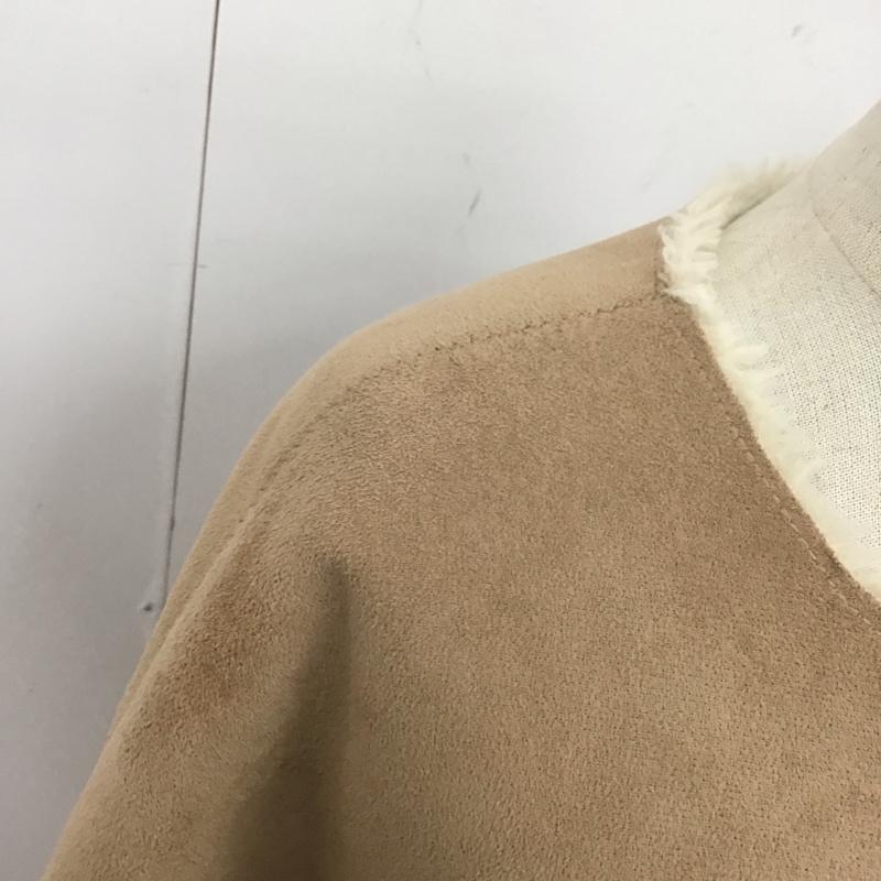 アデイインザライフ ユナイテッドアローズ A day in the life UNITED ARROWS コート コート一般 6425-699-0181 ノーカラー フェイクムートン 36 無地 茶 / ブラウン / レディース USED 古着 中古 10122884