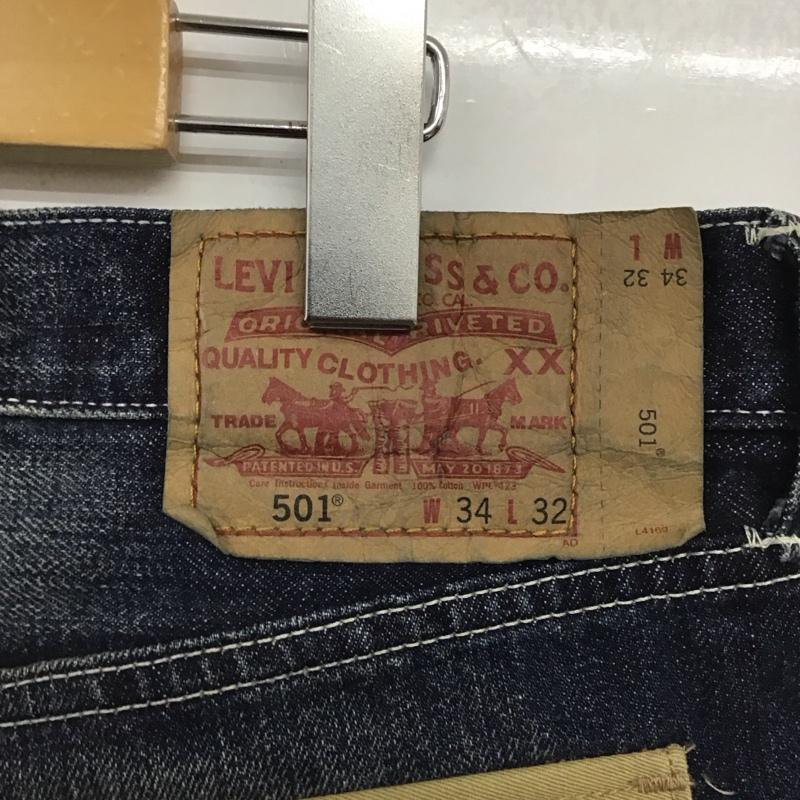 リーバイストラウスアンドコー Levi Strauss & co. パンツ デニム、ジーンズ デニムパンツ ストレートパンツ ワイドパンツ カジュアルパンツ 2008年 34 無地 インディゴ / インディゴ /  メンズ USED 古着 中古 10124650