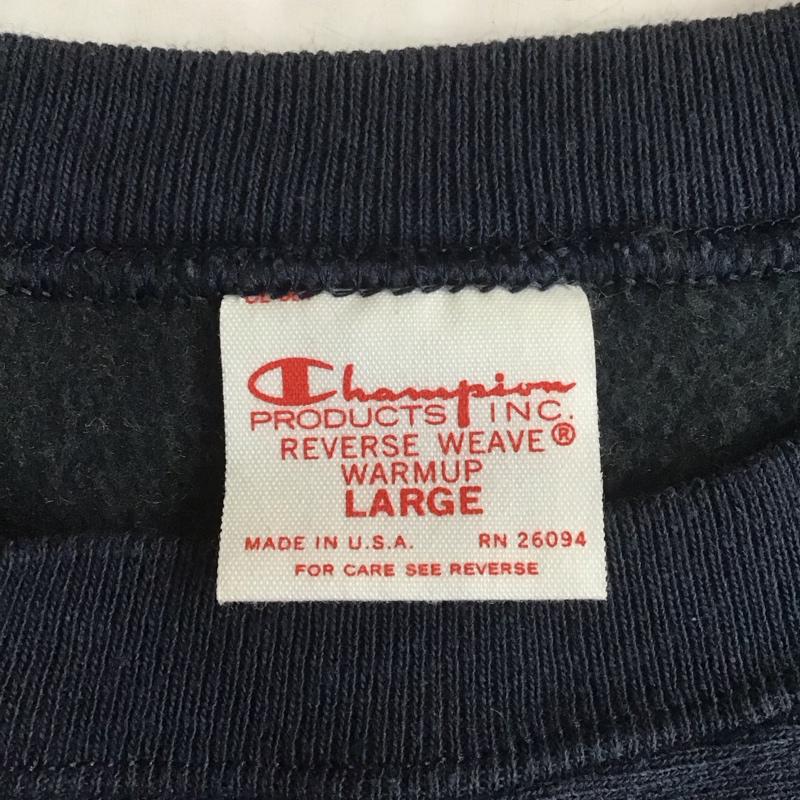 チャンピオン Champion トレーナー 長袖 L 無地 紺 / ネイビー / メンズ USED 古着 中古 10107908