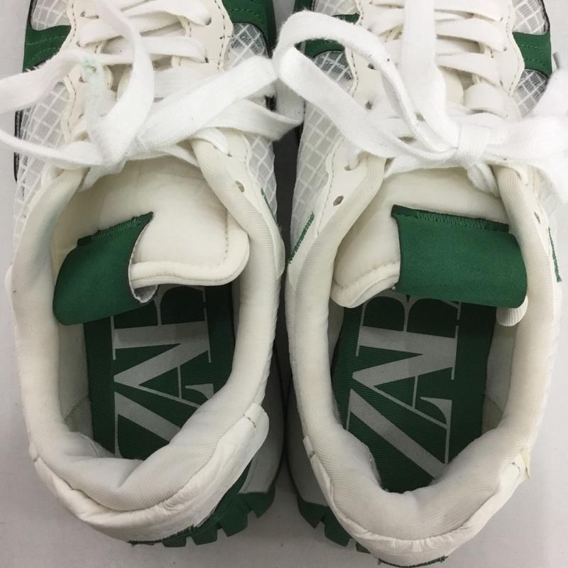 ザラ ZARA スニーカー スニーカー 3400 810 030 メッシュ シースルー EU38 無地 白 / ホワイト / X 緑 / グリーン / レディース USED 古着 中古 10138001