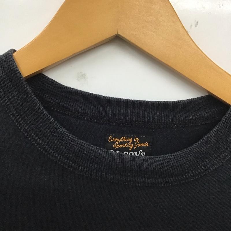 ザリアルマッコイズ THE REAL McCOY S Tシャツ 半袖 半袖カットソー プリントTシャツ クルーネックカットソー S プリント 黒 / ブラック /  メンズ USED 古着 中古 10113148