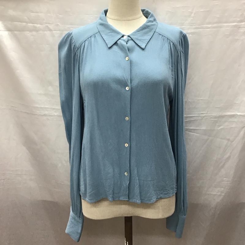 ザラ ZARA シャツ、ブラウス 長袖 長袖シャツ カラーシャツ カジュアルシャツ M 無地 水色 / ライトブルー / レディース USED 古着 中古 10116737