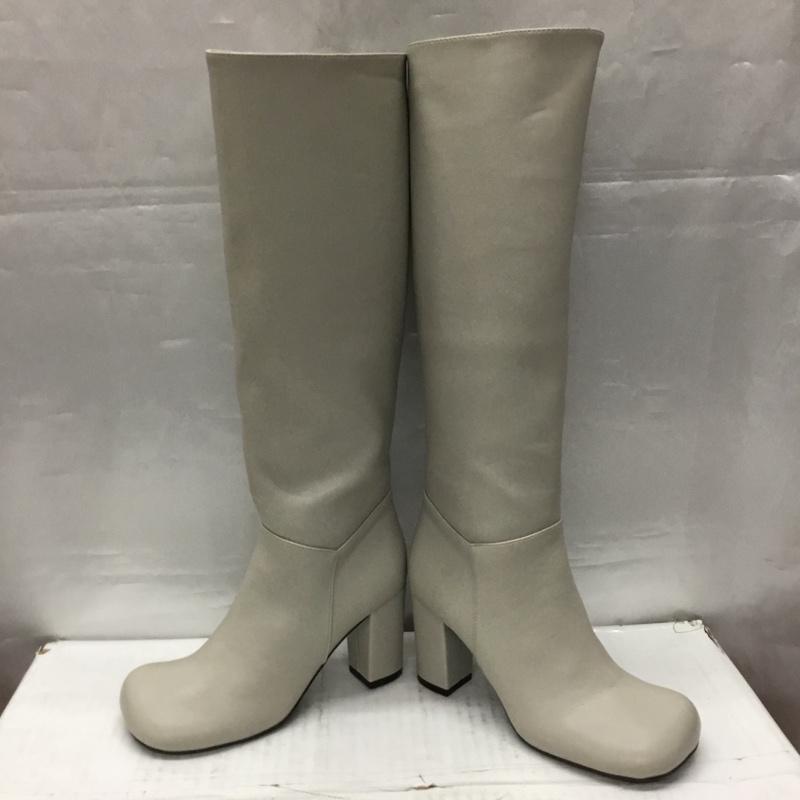 ミラオーウェン Mila Owen ブーツ ロングブーツ 09WGS214538 ラウンドロングブーツ 箱有 36 無地 灰 / グレー / レディース USED 古着 中古 10106874