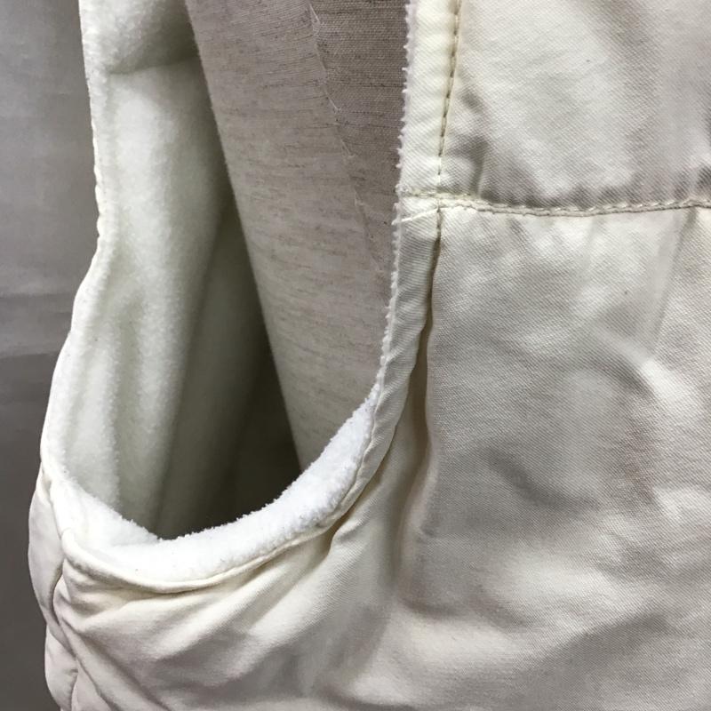 トミー ジーンズ TOMMY JEANS ベスト ベスト ダウン フェザー スタンドカラー M ロゴ、文字 アイボリー / アイボリー / メンズ USED 古着 中古 10122630