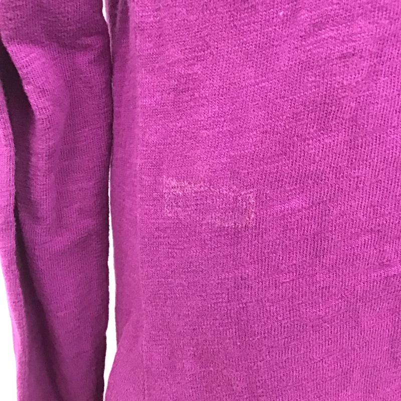 ザノースフェイス THE NORTH FACE ポロシャツ 長袖 atw40760 長袖カットソー ポロシャツ カジュアルシャツ L ロゴ、文字 紫 / パープル / レディース USED 古着 中古 10111512