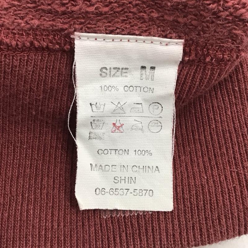 ドゥニーム Denime トレーナー 長袖 長袖トレーナー スウェット クルーネック リブスウェットカットソー M 無地 えんじ / ワインレッド / メンズ USED 古着 中古 10116174