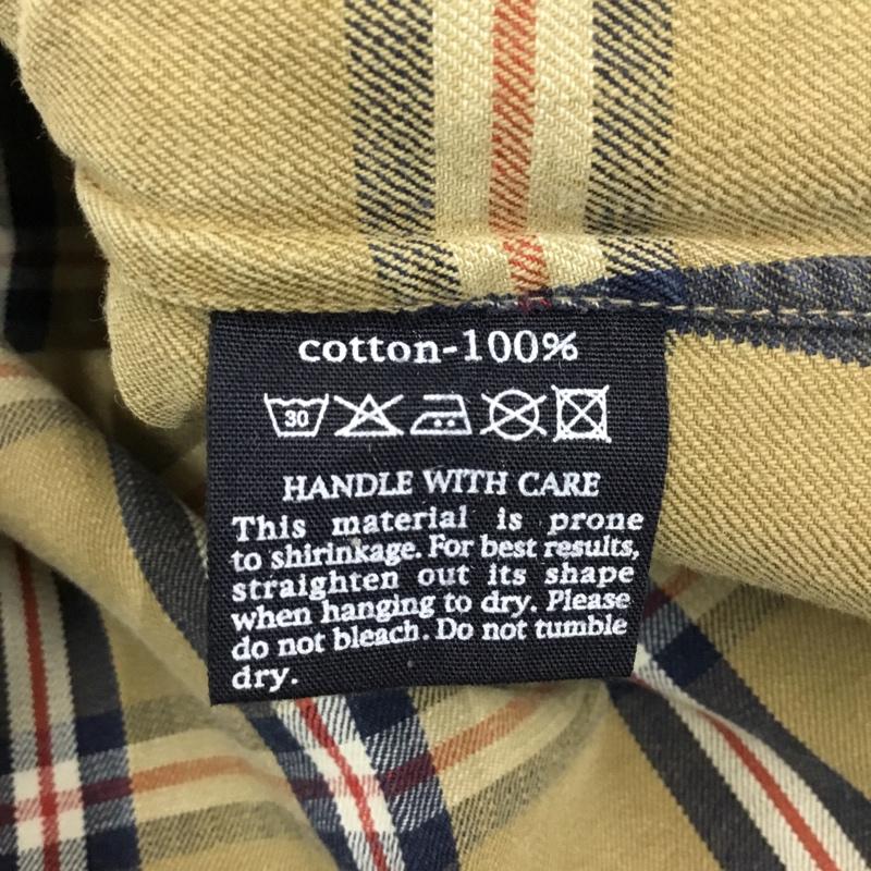 フォーティーファイブアールピーエム 45RPM シャツ、ブラウス 長袖 ラグランスリーブ 3 チェック ベージュ / ベージュ / X 白 / ホワイト / X 橙 / オレンジ / X 紺 / ネイビー / メンズ USED 古着 中古 10118963