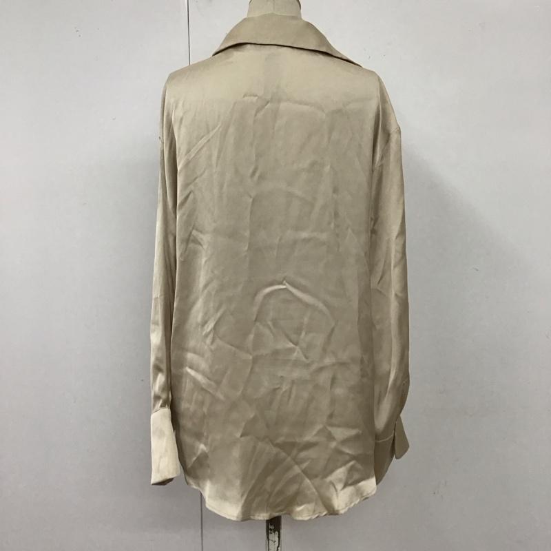 ザラ ZARA シャツ、ブラウス 長袖 長袖シャツ カラーシャツ 前ボタンシャツ XS 無地 ベージュ / ベージュ / レディース USED 古着 中古 10115916