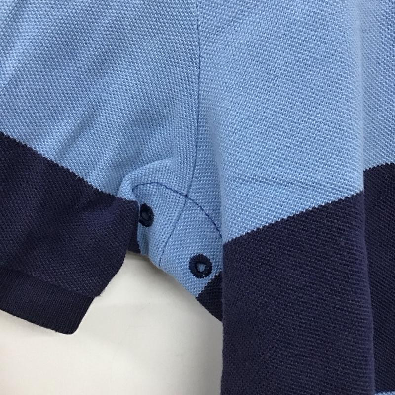 ポロバイラルフローレン Polo by RALPH LAUREN ポロシャツ 半袖 半袖ポロシャツ カラーシャツ 半袖カットソー L ボーダー柄 青 / ブルー / X 水色 / ライトブルー / メンズ USED 古着 中古 10134944