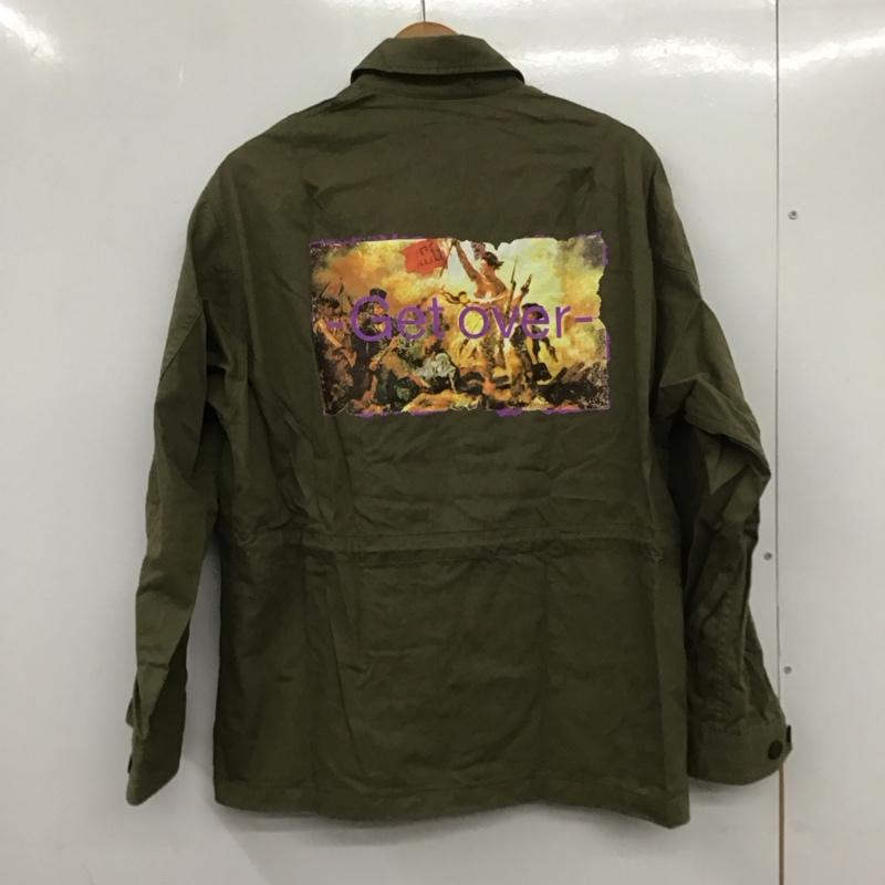 アイコン ICON ジャケット、上着 ジャケット、ブレザー ミリタリージャケット 前ボタンジャケット カラージャケット M ロゴ、文字 カーキ / カーキ / メンズ USED 古着 中古 10133378