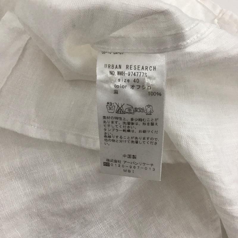 アーバンリサーチ URBAN RESEARCH シャツ、ブラウス 七分袖 40 無地 白 / ホワイト / メンズ USED 古着 中古 10132019
